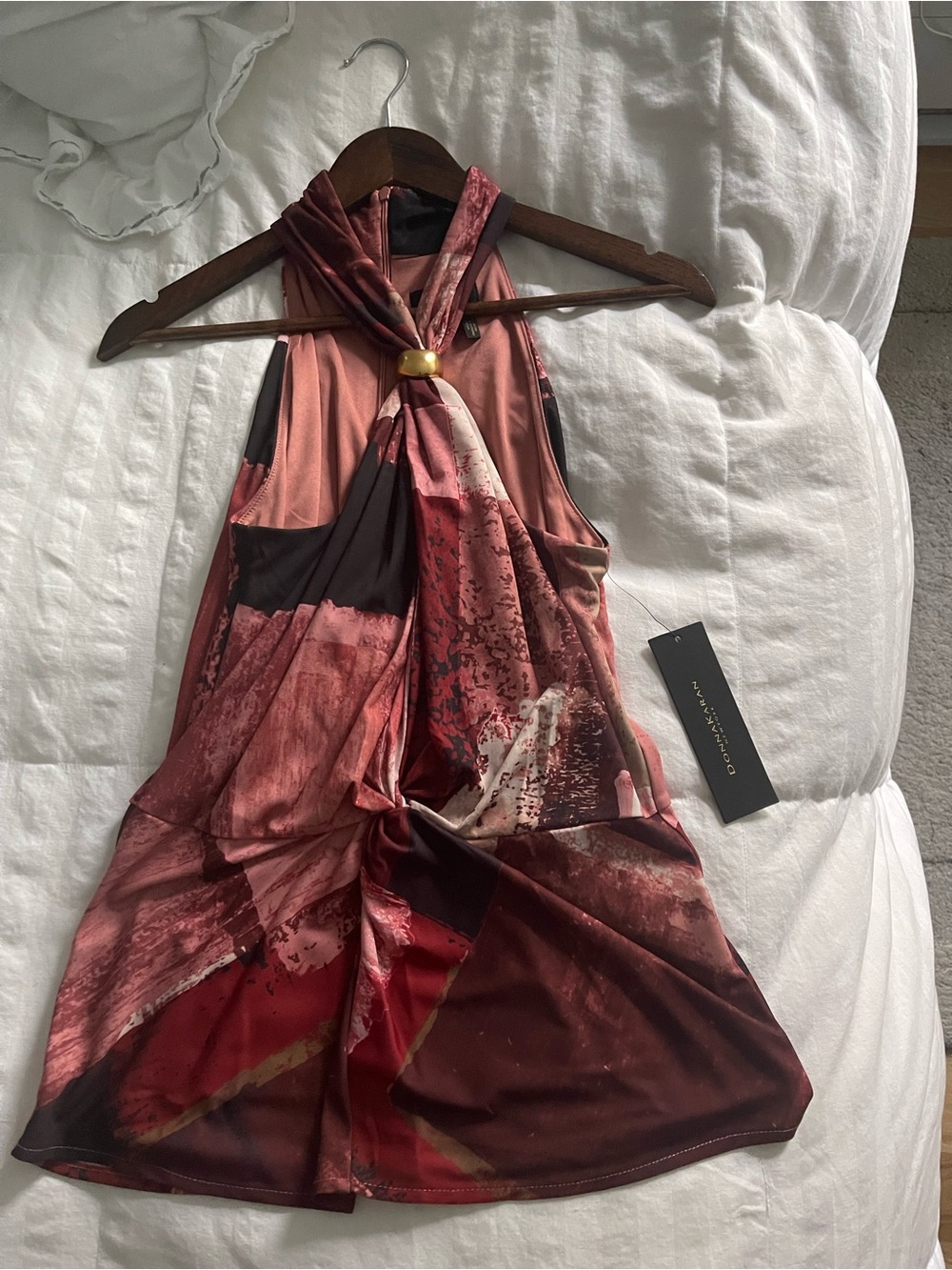 Donna Karan Rose-Multi Twist Halter Camisole - Picture 2 of 5